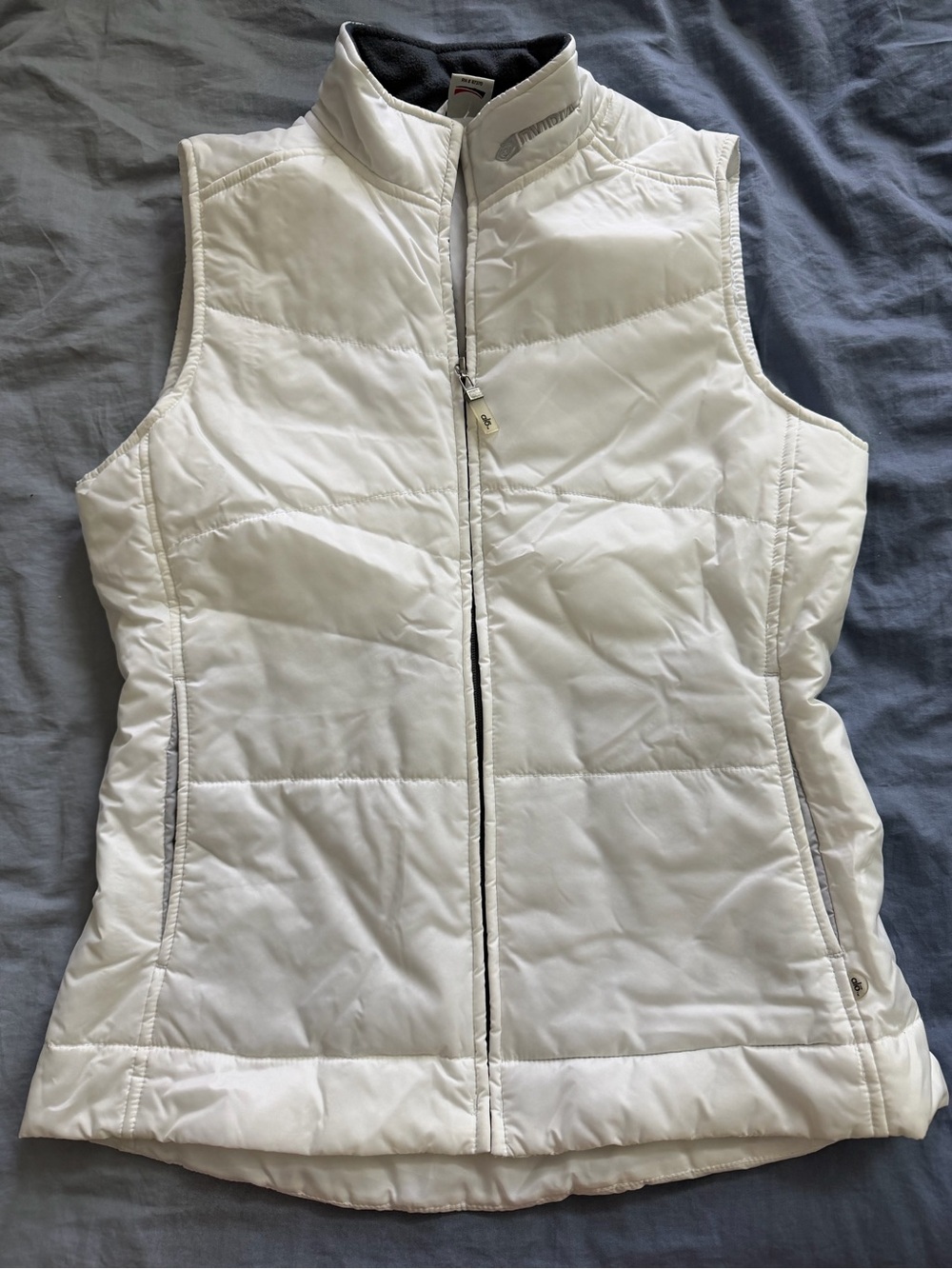 ALO x nvidia rare corporate employee swag White Quilted Sleeveless Puffer Vest